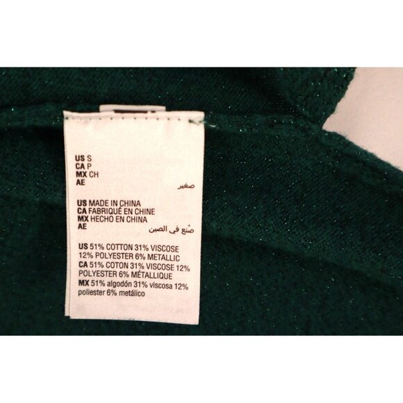 INC international concept V-Neck Emerald Green Long Sleeve‎ Sweater Size Small - Picture 10 of 12